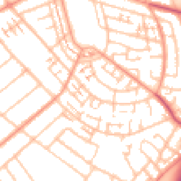 Daytime road noise heatmap for CV3 5JT