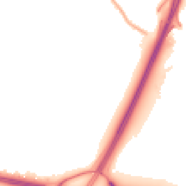 Night-time road noise heatmap for CV3 5NX