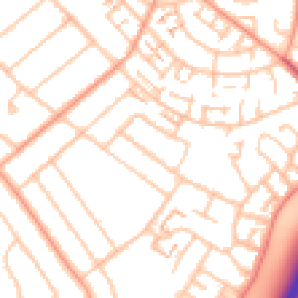 Daytime road noise heatmap for CV3 5PE