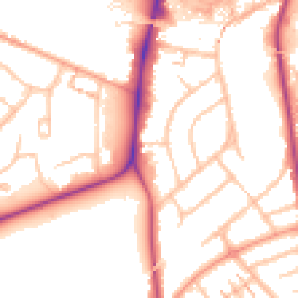 Daytime road noise heatmap for CV3 6AD