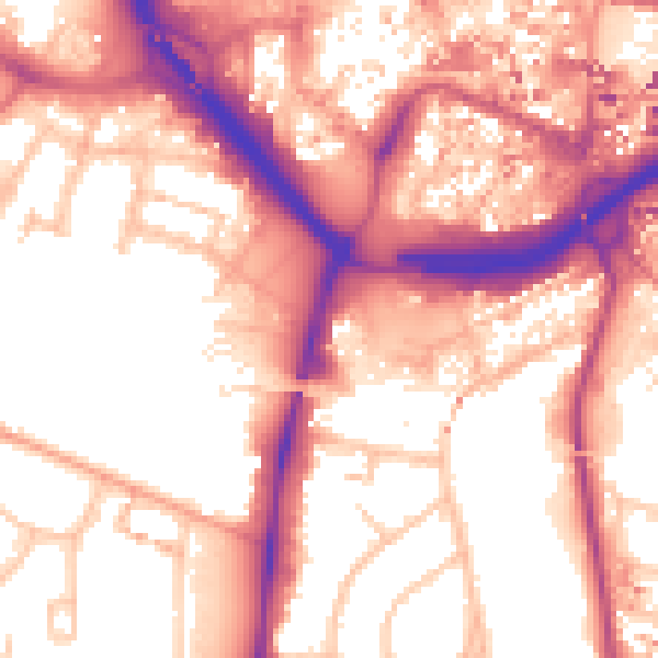 Daytime road noise heatmap for CV3 6AJ