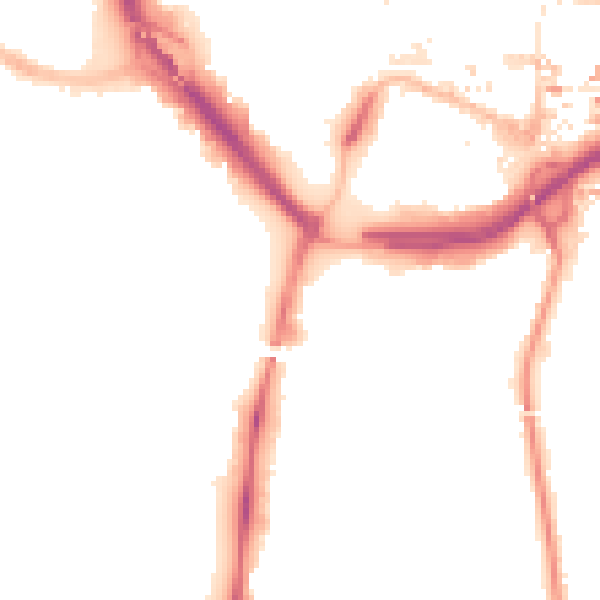 Night-time road noise heatmap for CV3 6AJ