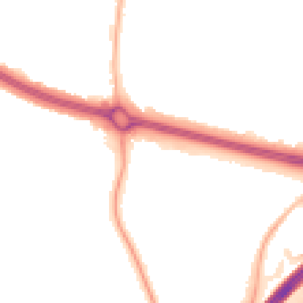 Night-time road noise heatmap for CV3 6BF