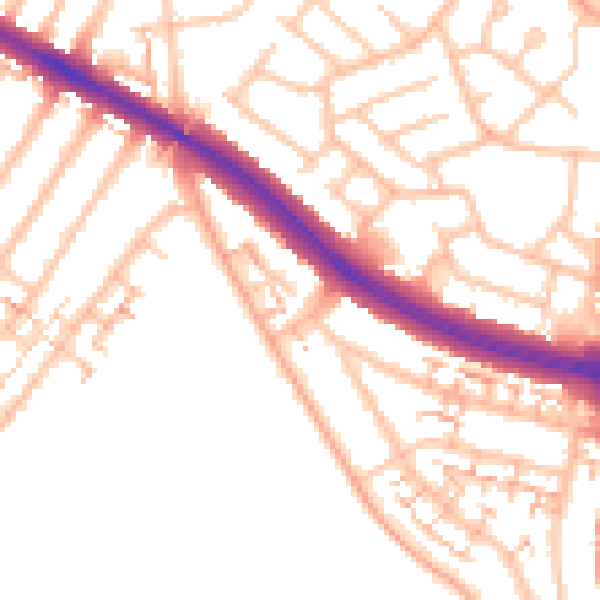 Daytime road noise heatmap for CV3 6ED