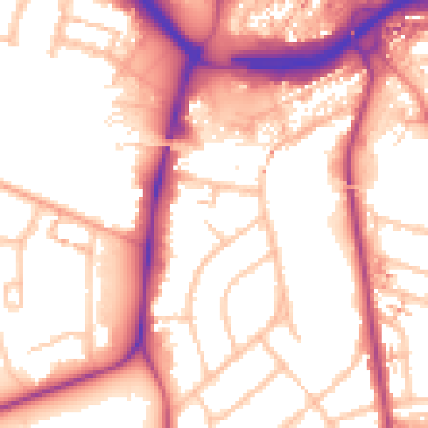 Daytime road noise heatmap for CV3 6HL