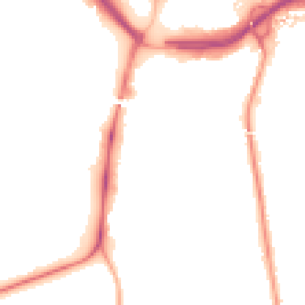 Night-time road noise heatmap for CV3 6HL