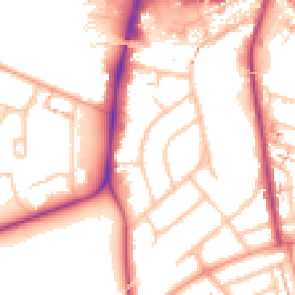 Daytime road noise heatmap for CV3 6HN