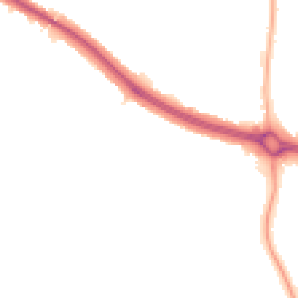 Night-time road noise heatmap for CV3 6JL
