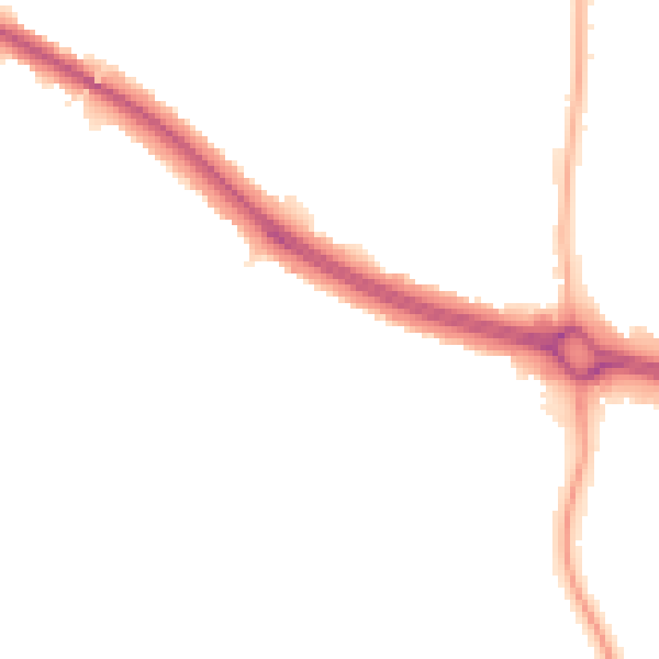 Night-time road noise heatmap for CV3 6JU