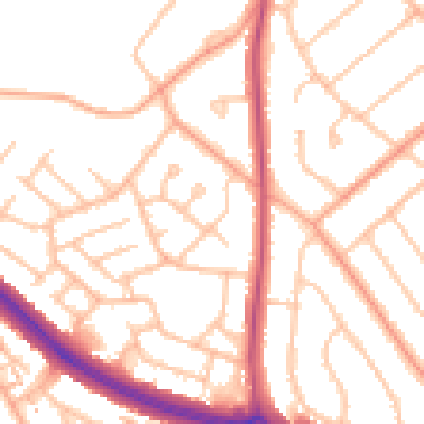 Daytime road noise heatmap for CV3 6LA