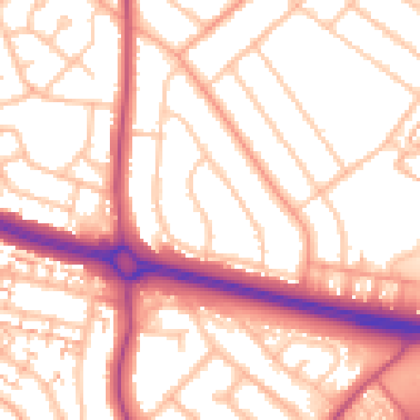 Daytime road noise heatmap for CV3 6LY