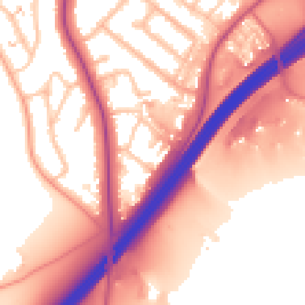 Daytime road noise heatmap for CV3 6PN
