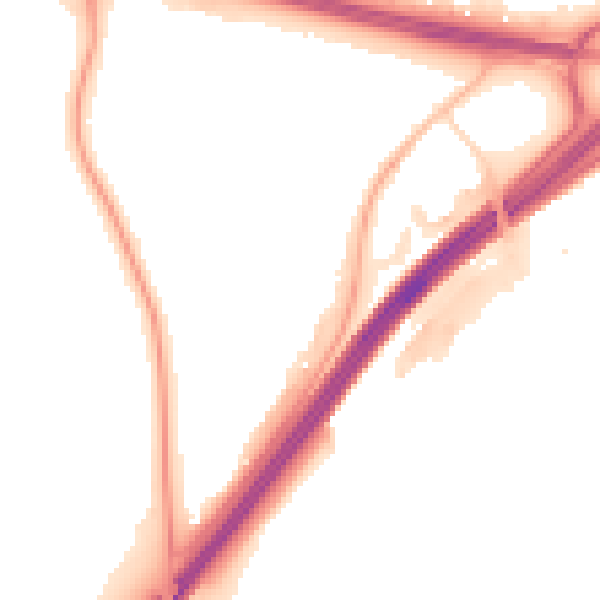 Night-time road noise heatmap for CV3 6SS
