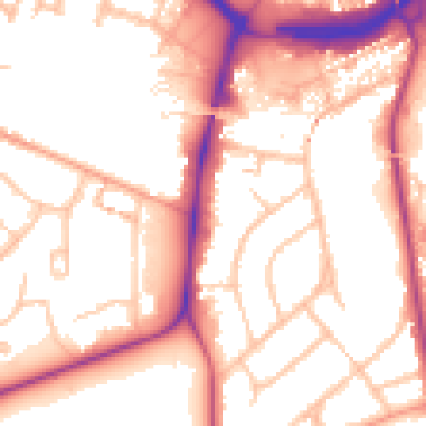 Daytime road noise heatmap for CV3 6TZ