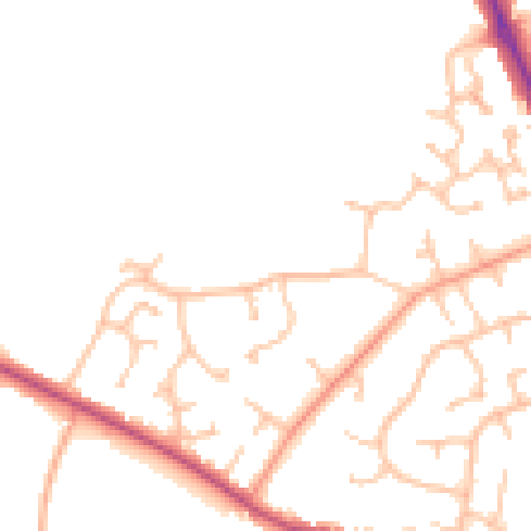Daytime road noise heatmap for CV7 7AA