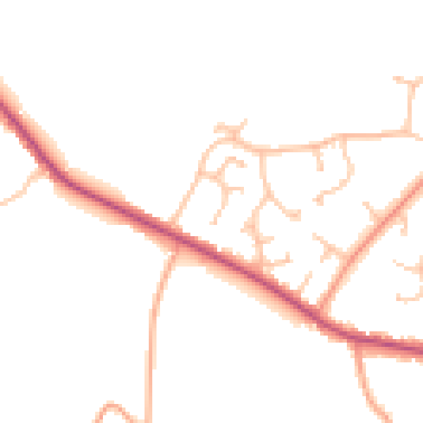 Daytime road noise heatmap for CV7 7AH