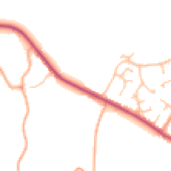 Daytime road noise heatmap for CV7 7AR