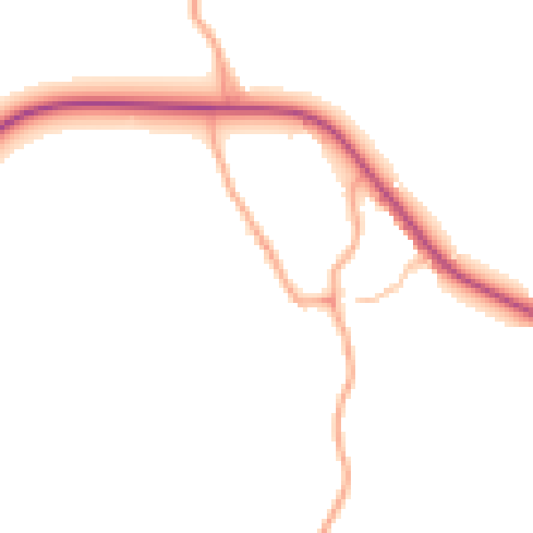 Daytime road noise heatmap for CV7 7AW