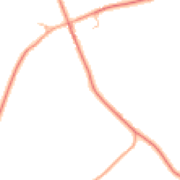Daytime road noise heatmap for CV7 7BB