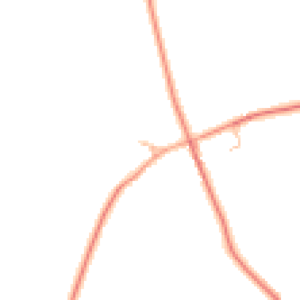 Daytime road noise heatmap for CV7 7BJ