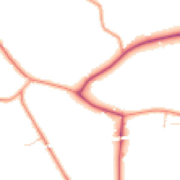Daytime road noise heatmap for CV7 7DA