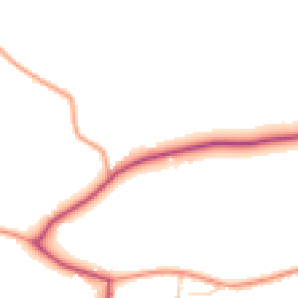 Daytime road noise heatmap for CV7 7DD