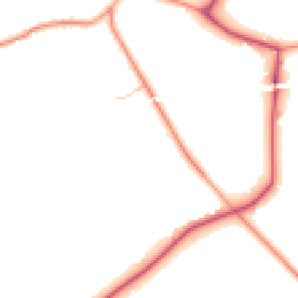 Daytime road noise heatmap for CV7 7DG