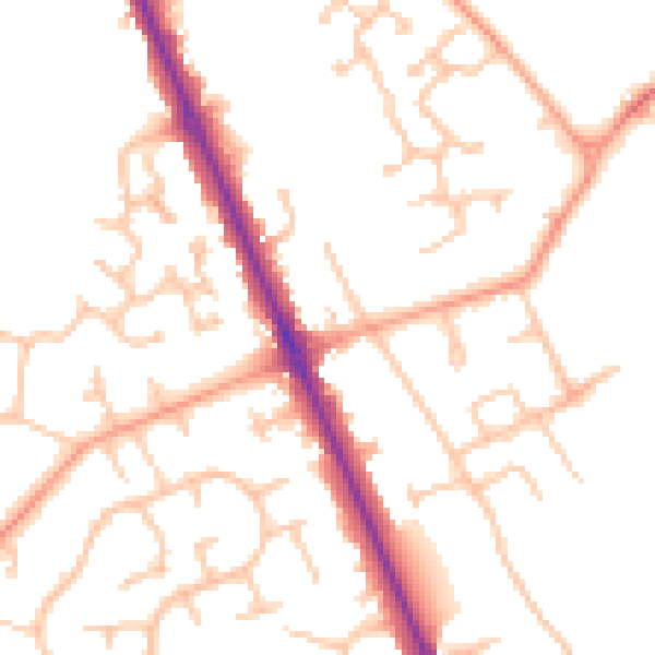 Daytime road noise heatmap for CV7 7FE