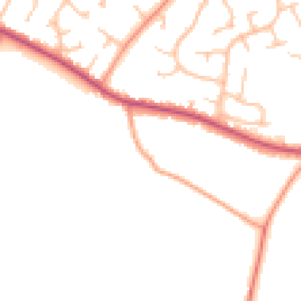Daytime road noise heatmap for CV7 7FP