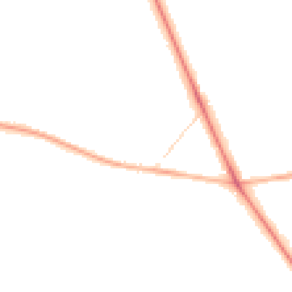 Night-time road noise heatmap for CV7 7FU