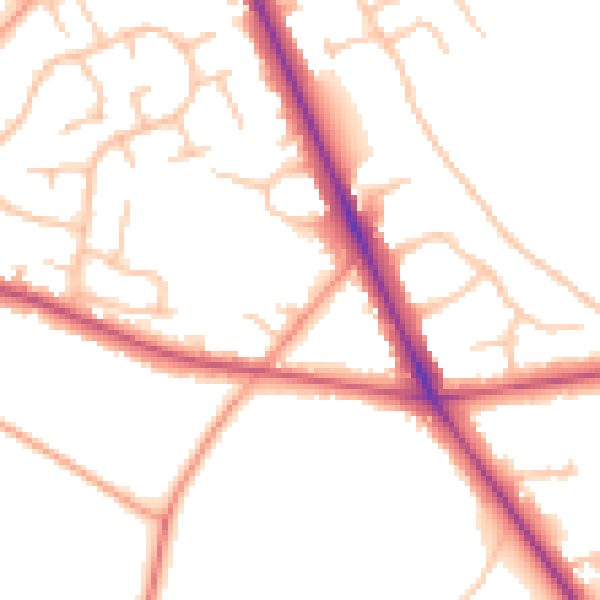 Daytime road noise heatmap for CV7 7FW