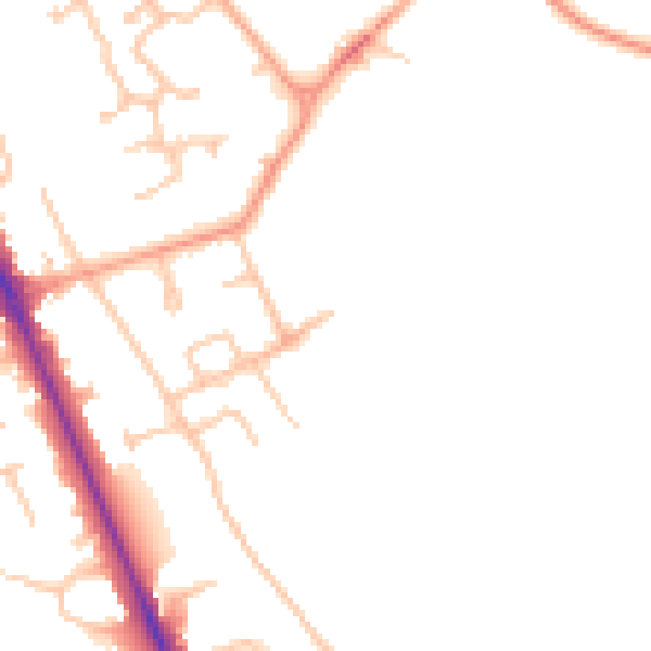 Daytime road noise heatmap for CV7 7GA