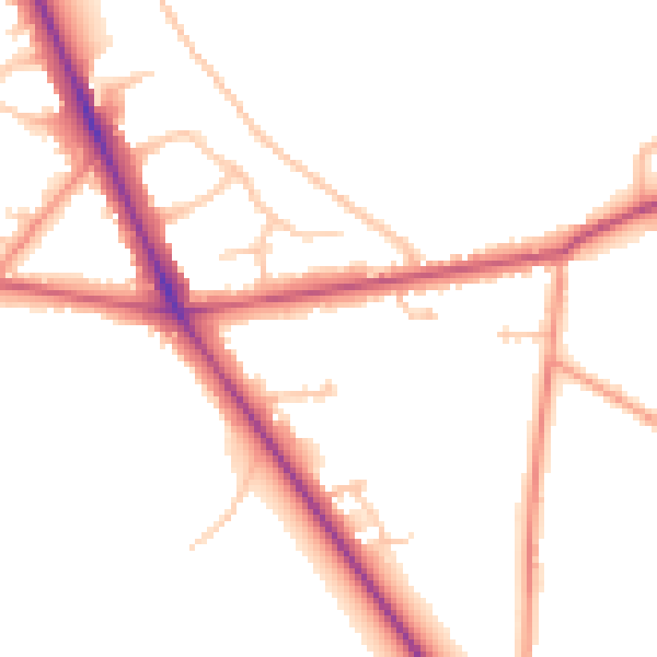 Daytime road noise heatmap for CV7 7GL