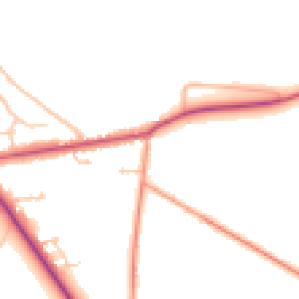 Daytime road noise heatmap for CV7 7GU