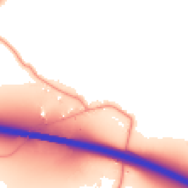 Daytime road noise heatmap for CV7 7JA