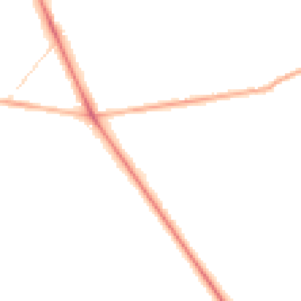Night-time road noise heatmap for CV7 7JB