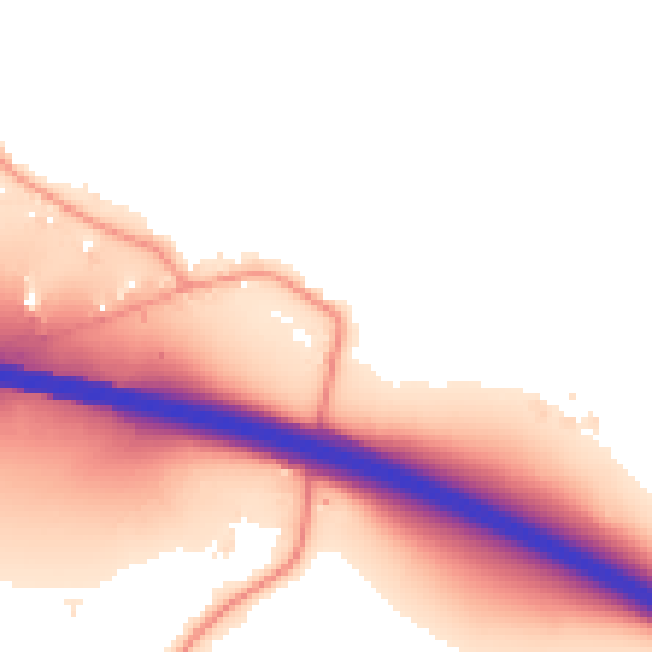 Daytime road noise heatmap for CV7 7JJ