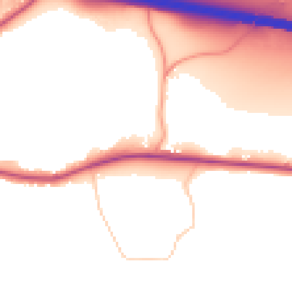 Daytime road noise heatmap for CV7 7JP