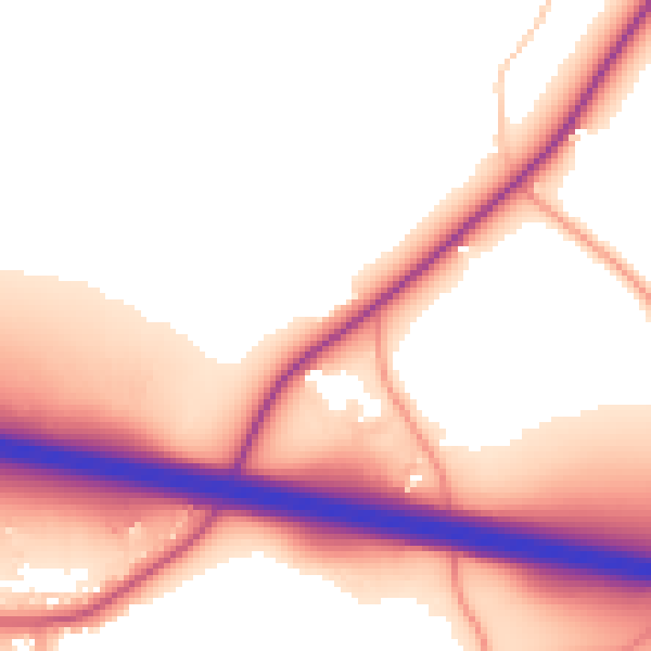 Daytime road noise heatmap for CV7 7JX
