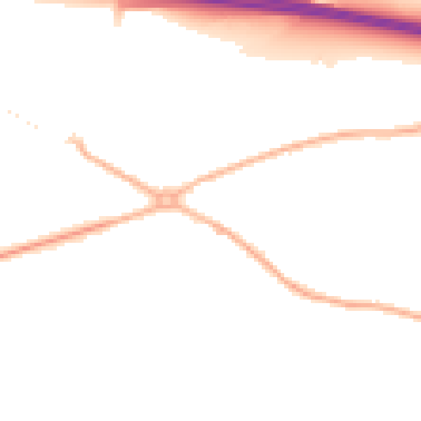 Night-time road noise heatmap for CV7 7LN