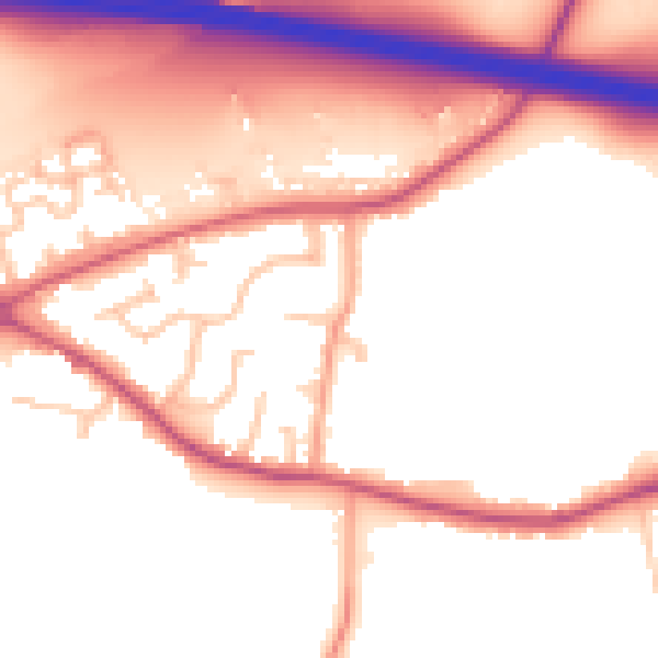 Daytime road noise heatmap for CV7 7LQ