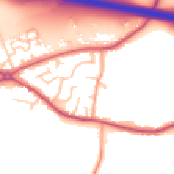 Daytime road noise heatmap for CV7 7LS