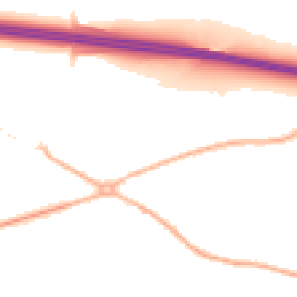 Night-time road noise heatmap for CV7 7NA