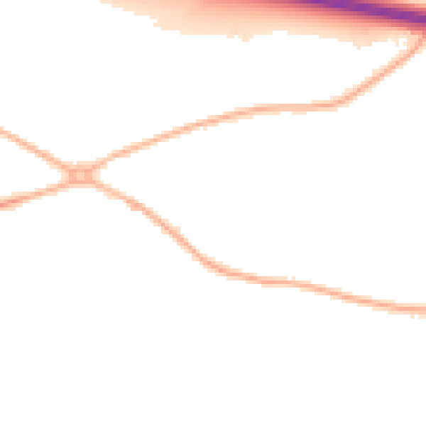 Night-time road noise heatmap for CV7 7NP