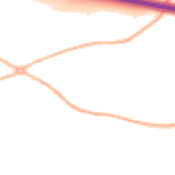 Night-time road noise heatmap for CV7 7NQ