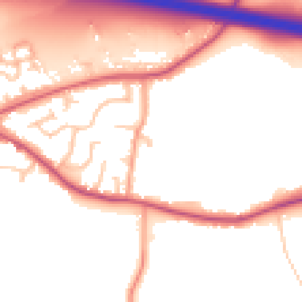Daytime road noise heatmap for CV7 7PF