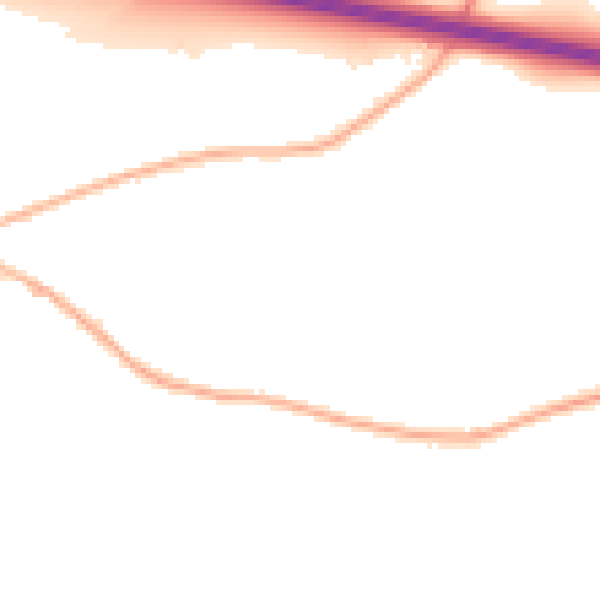 Night-time road noise heatmap for CV7 7PF