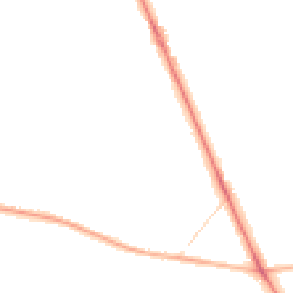 Night-time road noise heatmap for CV7 7PZ