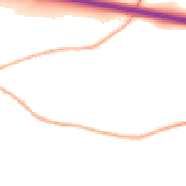Night-time road noise heatmap for CV7 7QQ