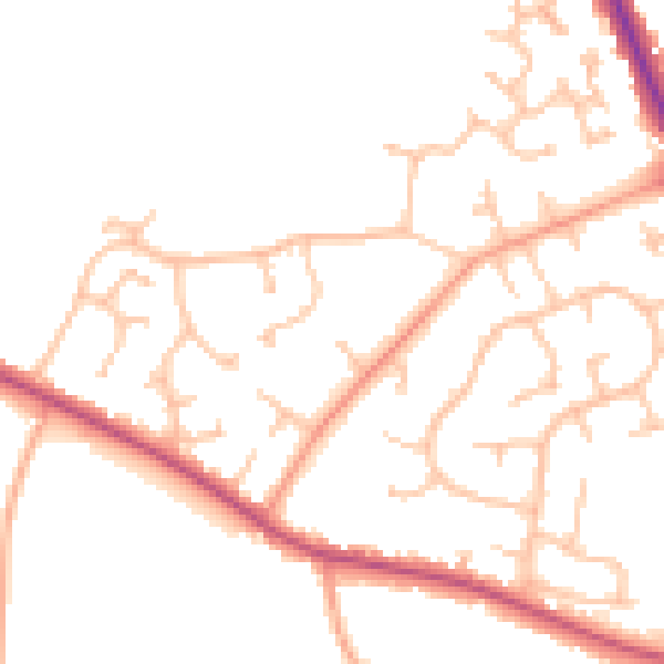 Daytime road noise heatmap for CV7 7RB